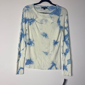 INC Rachel Tie Dye Cut Out Sweater Top